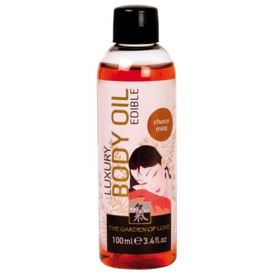 Shiatsu Luxury Body Oil Choc Mint Flavoured Edible Massage Oil 100ml