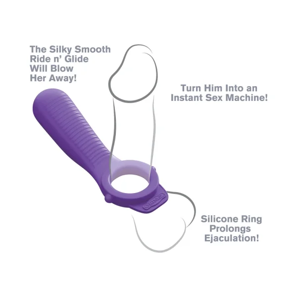 Fantasy C-Ringz Ride N Glide Couples Ring Purple