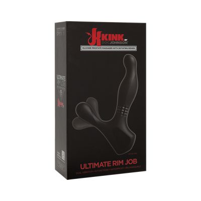Kink The Ultimate Rimmer Job Vibrating Silicone Prostate Massager With Rotating Ridges Black