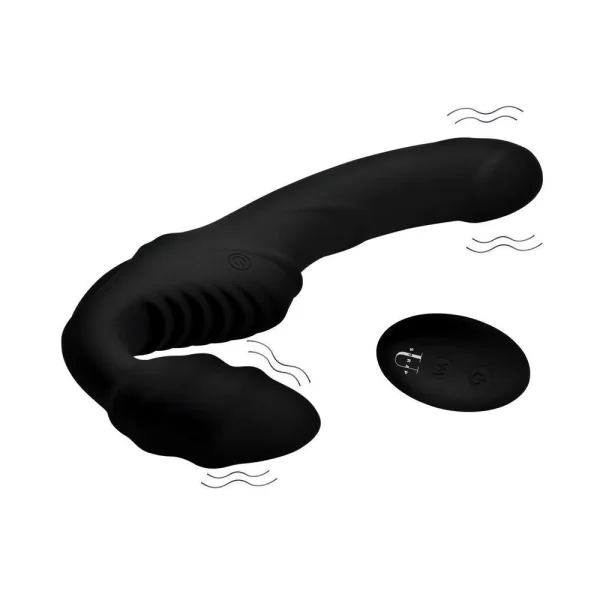 Pro Rider 9x Vibrating Silicone Strapless Strap-On Dildo w/ Remote Control