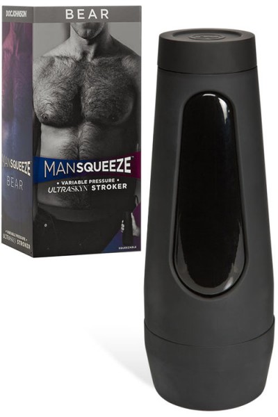 Doc Johnson Squeezable Realistic 8" Masturbator - Bear
