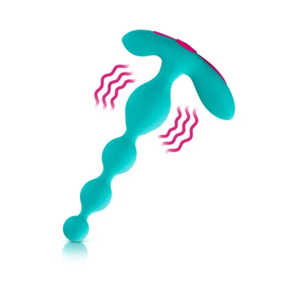 Femmefunn Funn Beads Vibrating Anal Beads Turquoise Blue