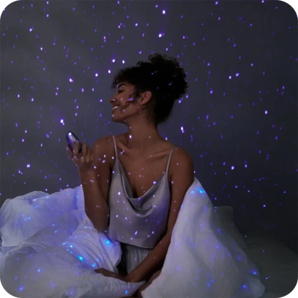 SVAKOM Pulse Galaxie App Enabled Pressure Wave Clitoral Stimulator With Starlight Projector - Metallic Lilac