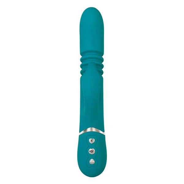 Adam & Eve Eve's Rechargeable Thrusting Green Rabbit Vibrator