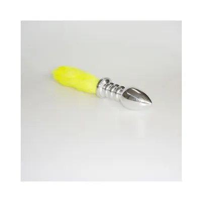 Ultra Soft And Bright Fox Tail Butt Plug Yellow