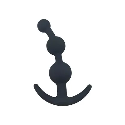 Tri bead Anal Chain Black Medium