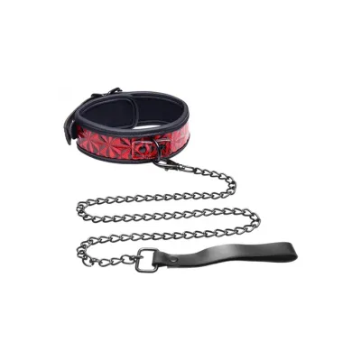 Crimson Tied Collar With Leash