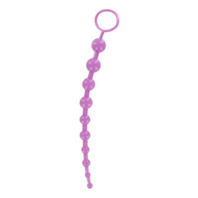 Long Anal Beads Purple Pink