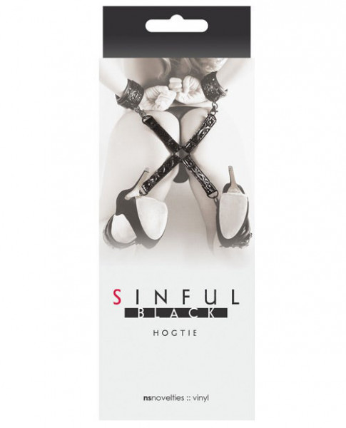 New Sensations Novelties Sinful Hogtie - Black