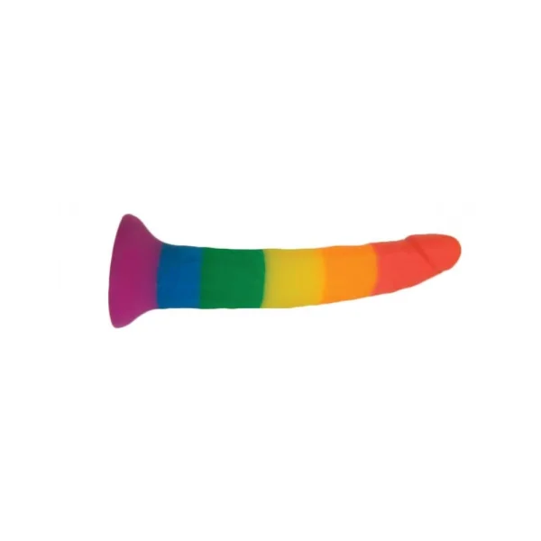 Rainbow Power Drive 7 Inch Strap On Dildo With Harness Silicone — image 5 of 6