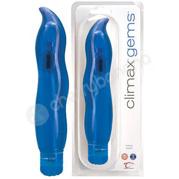 Climax Gems Topaz Swell Blue Vibrator