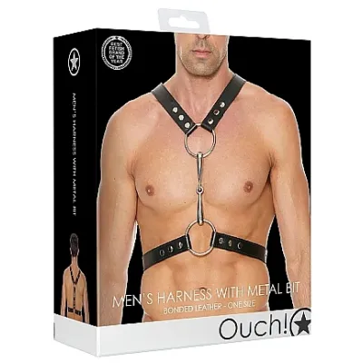 Mens Metal Bit Harness