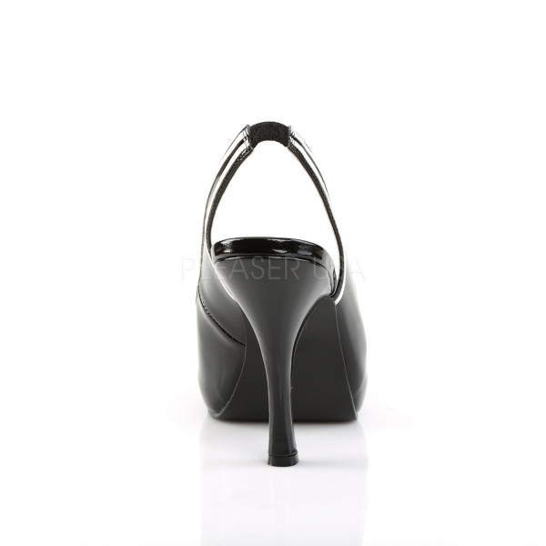 4 1/2 inches Heel, 3/4 inches Hidden P/F Peep Toe Slingback Sandal W/Bow — image 12 of 16
