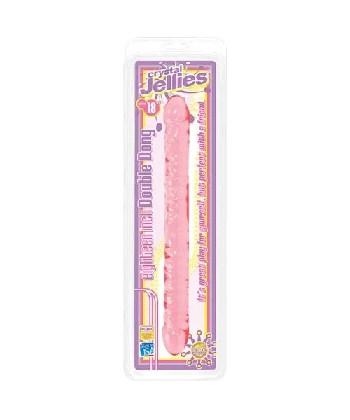 Crystal Jellies Double Dong Pink 18