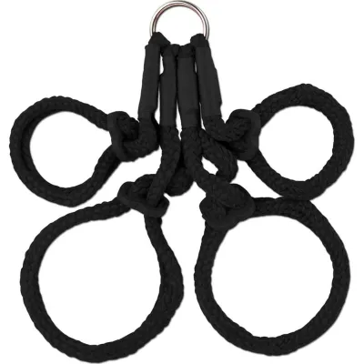 Pipedream Fetish Fantasy Series Japanese Silk Rope Hogtie Black