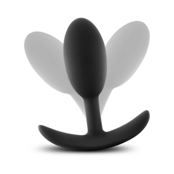 Anal Adventures Platinum - Silicone Vibra Slim Plug - Medium - Black