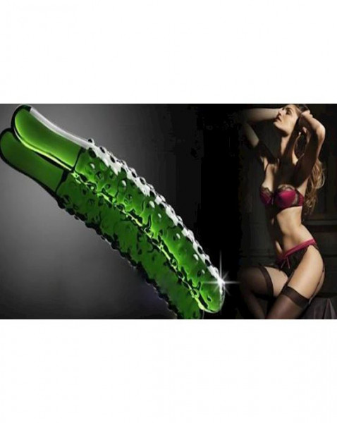 Emerald Glass Dildo - Green