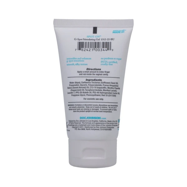 Spot-On G-Spot Stimulating Gel 2oz.