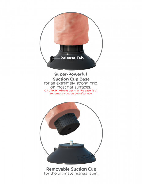 Pipedream KingCock - 6" Vibrating Suction Cup Dildo