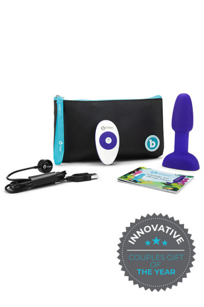B-Vibe Rimming 4.9" Petite Butt Plug with Remote