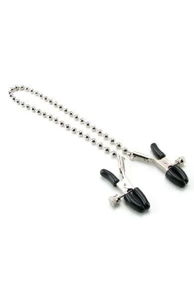 Nipple Clamps Silver Beaded Chain