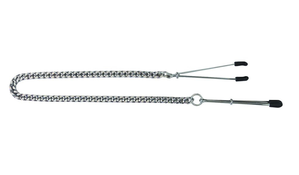 Tweezer Tip Nipple Clamps with Chain