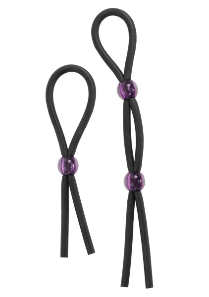 Silicone Cock Ties - Black