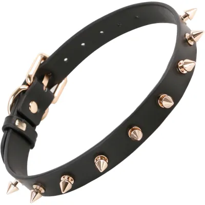 Fetish Fashion Medusa Spiked Collar By NS Novelties Black Gold