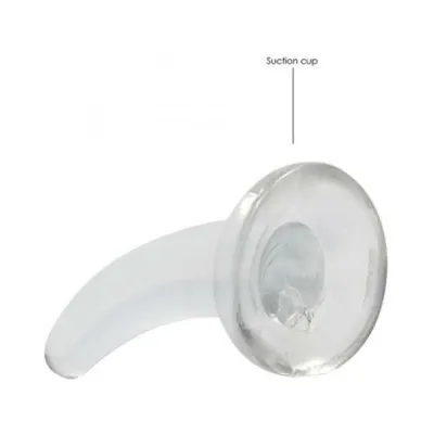 Realrock Crystal Clear Non realistic Dildo With Suction Cup 4 5 In Translucent