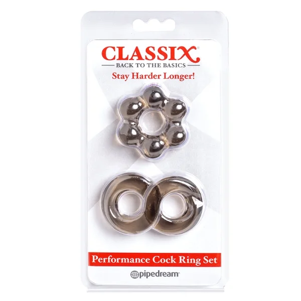 Pipedream Products Performance Cock Ring Set Black
