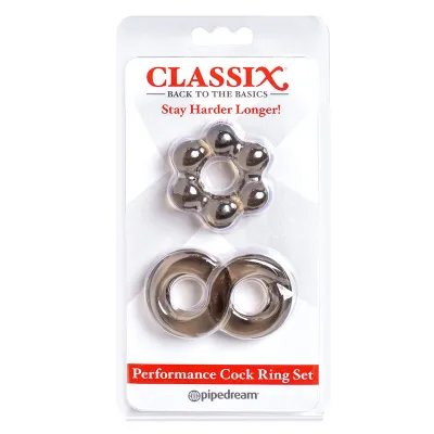 Pipedream Products Performance Cock Ring Set Black