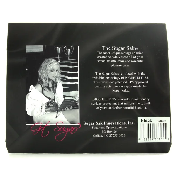 Sugar Sak Antibacterial Toy Bag Large - Black