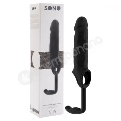 Sono No 19 Black Dong Penis Extension Sleeve