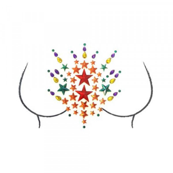 Neva Nude Crystal Pasties Pride Tribe Cleavage