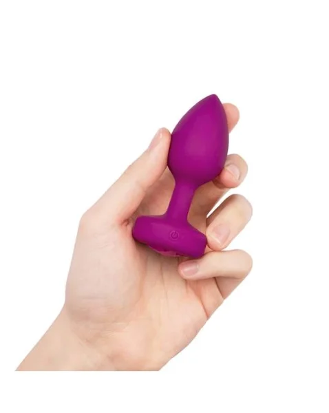 B-vibe Vibrating Jewel Plug - 3.8 Inch - Fuchsia - S/m