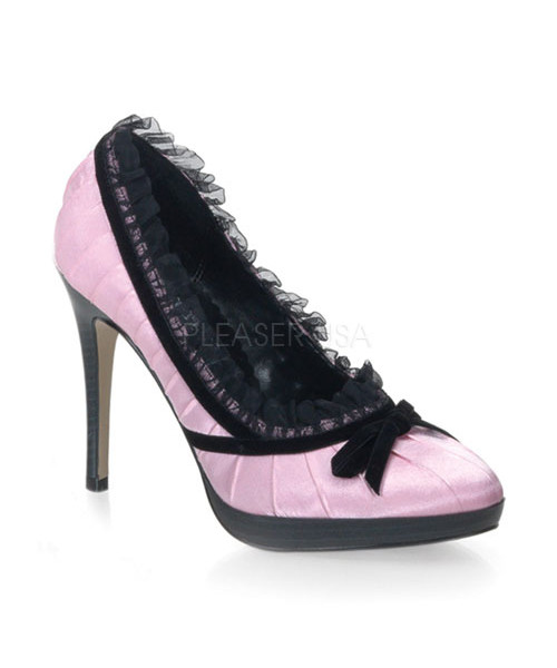 BLISS-38 - 4 1/4" Stiletto Heel Mini-Platform Pump W/Bow — image 5 of 8