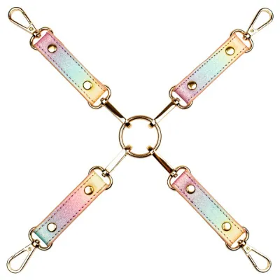 Bondara Luxe Sugar Rush Rainbow Glitter O Ring Hogtie Connector