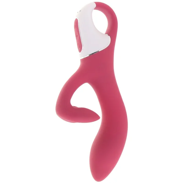 Satisfyer Embrace Me Silicone Rechargeable Flexible Dual Stimulation Vibrator - Berry