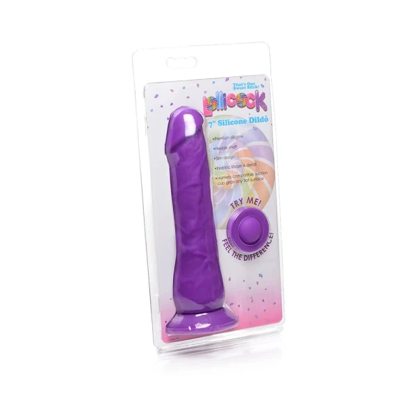 Lollicock Silicone Dildo Without Balls 7 In. Grape — image 5 of 5