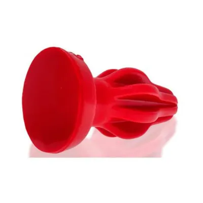 Oxballs Airhole 2 Finned Buttplug Silicone Medium Red