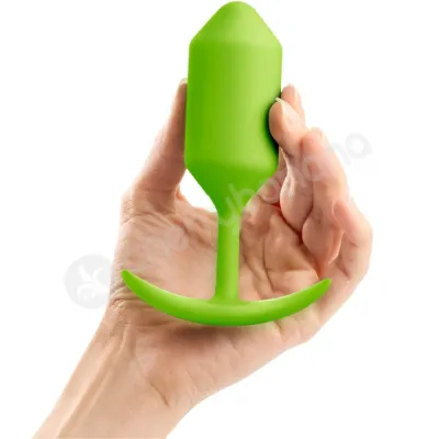 B Vibe Snug Plug 3 Lime 5 1 Silicone Weighted Wearable Butt Plug