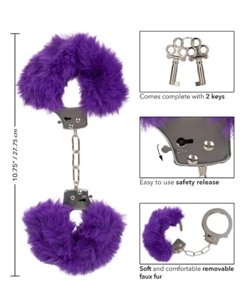 Ultra Fluffy Furry Cuffs - Purple
