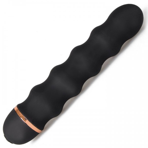 Bondara Black Silicone 20 Function Wave Vibrator