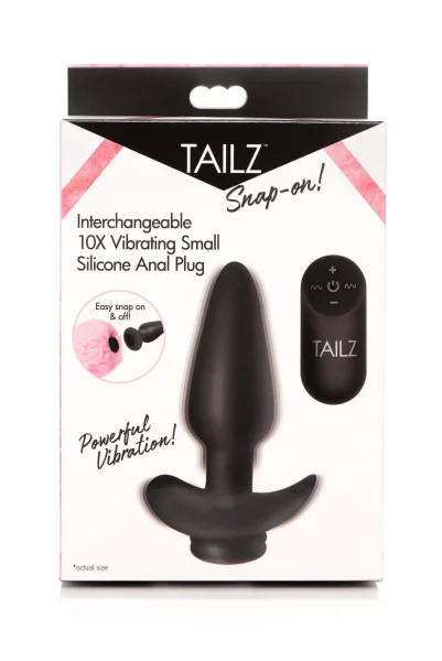 Interchangeable 10x  Vibrating Small Silicone Anal Silicone Anal Plug With Remote