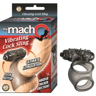 Macho Vibrating Cock Sling Black
