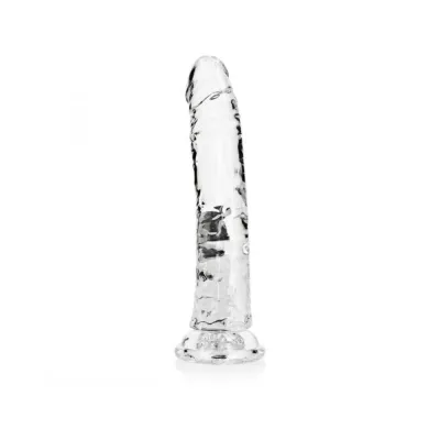 Realistic Dildos Realrock Crystal Clear Slim 9 In Dildo Clear