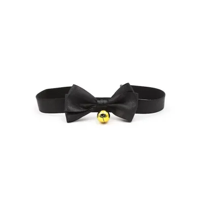 Luxury Bow Collar Black Medium