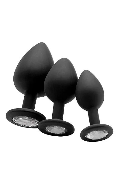 Regular Diamond Butt Plug - Black