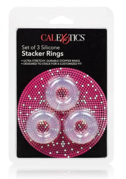 Set Of 3 Silicone Stacker Rings Clear — image 7 of 8