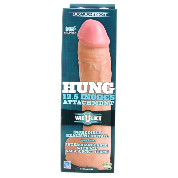 Doc Johnson Vac-U-Lock Realistic Hung 12" Cock - Vanilla